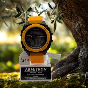 Armitron Unisex Yellow Digital Sport Watch 40/8489BYLWM Men’s  Alarm Instalite